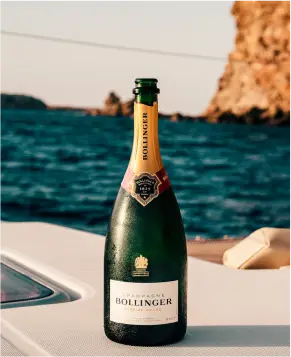 Champagne on a luxury boat